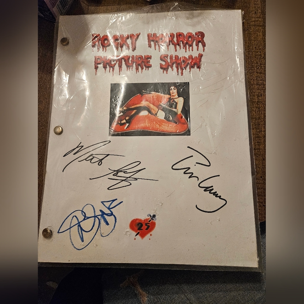 Rocky Horror Autographed Script 25 Year Anniversary